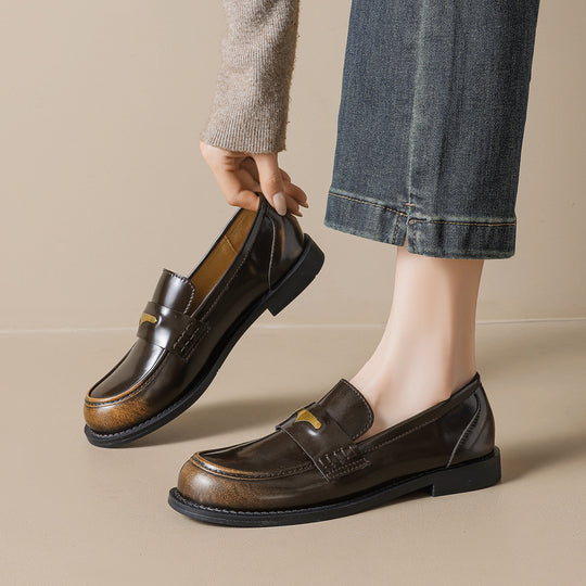 Damen Mokassins mit elegantem Goldakzent EB