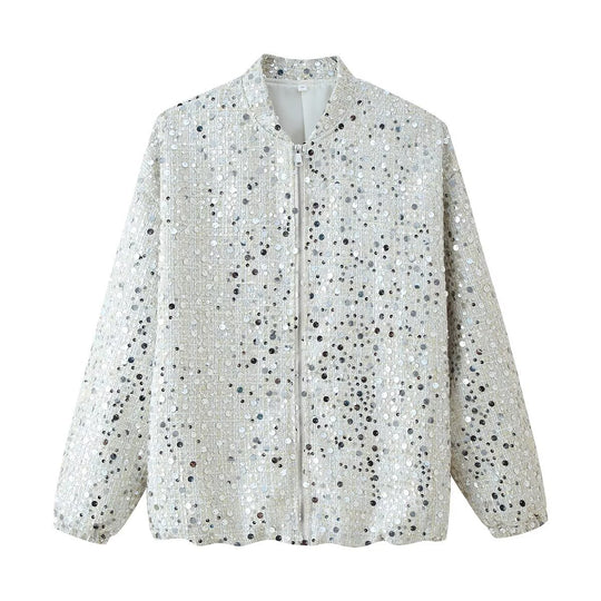 Damen modische Pailletten-Jacke EB