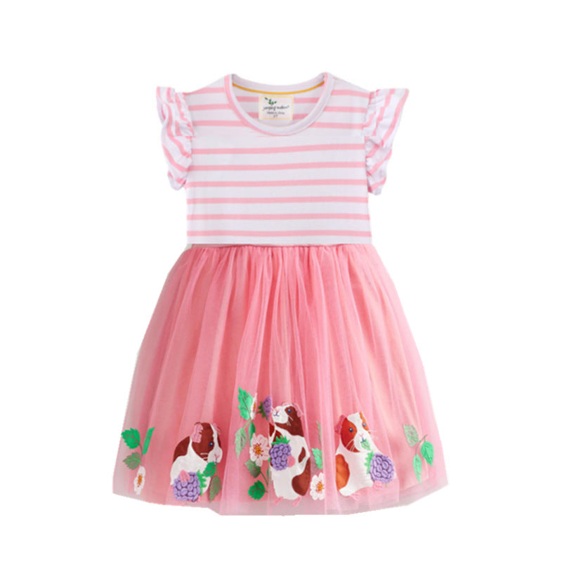 Mädchen Tüllkleid mit verspieltem Design EB
