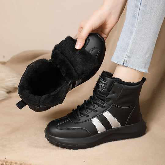 Damen Hohe und isolierte Winterstiefel mit rutschfester Sohle EB
