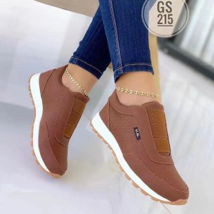 Damen sportliche Slip-On Sneakers mit atmungsaktivem Mesh-Obermaterial und rutschfester Sohle EB