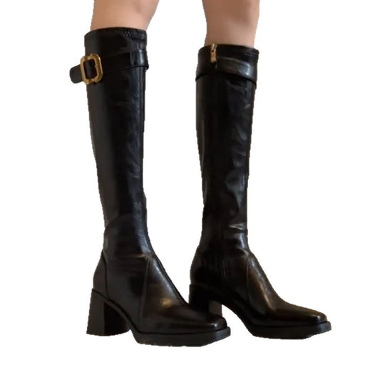 Damen Hochwertige Stiefel mit modernem Knöchelriemen von EB