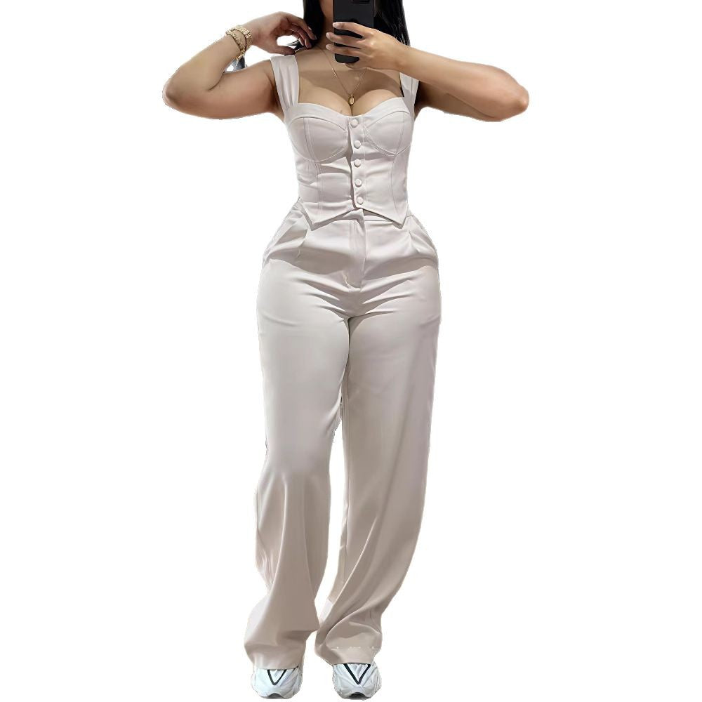 Damen Elegantes und figurbetontes Jumpsuit EB