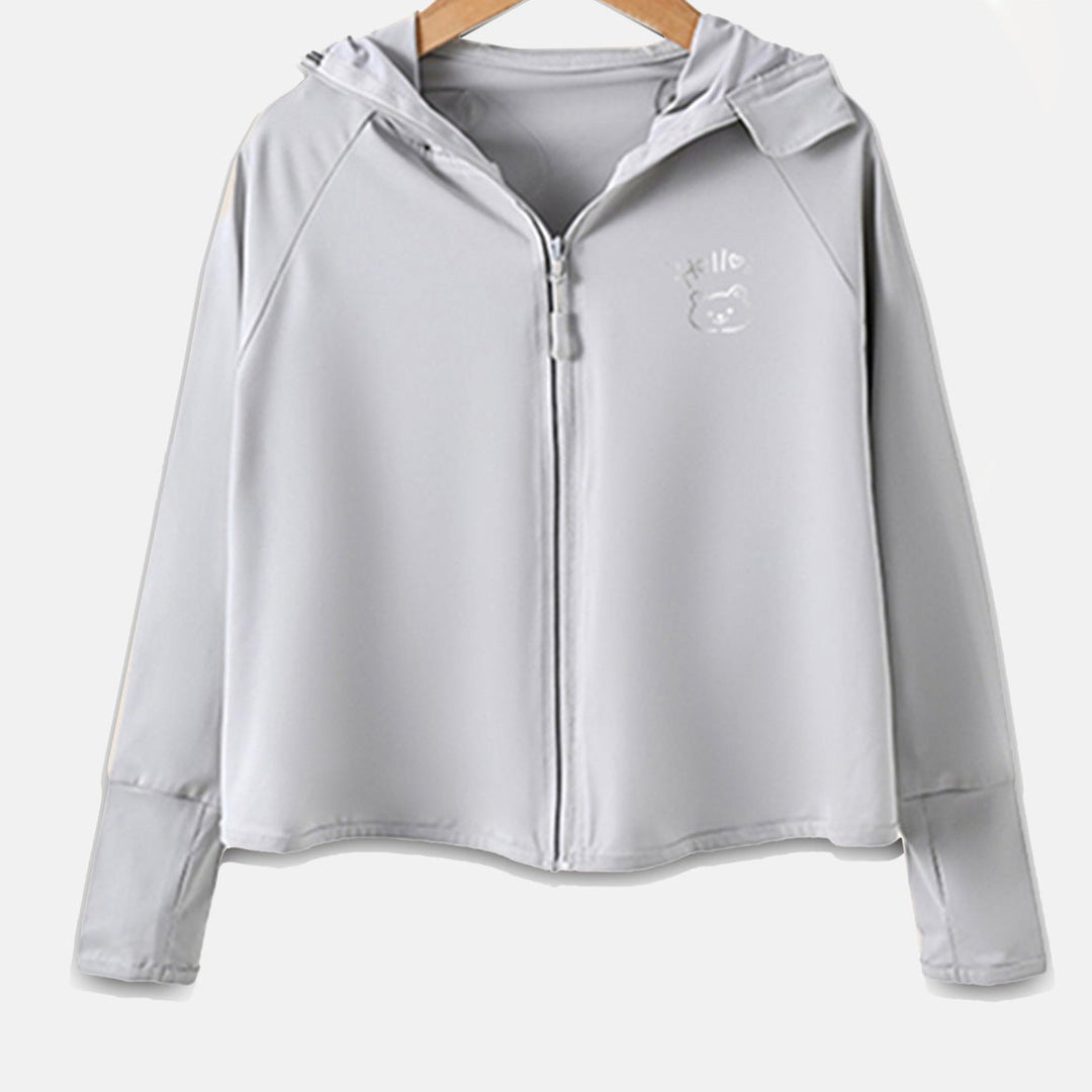 Mädchen Übergangsjacke mit Kapuze und niedlichem Tiermotiv EB