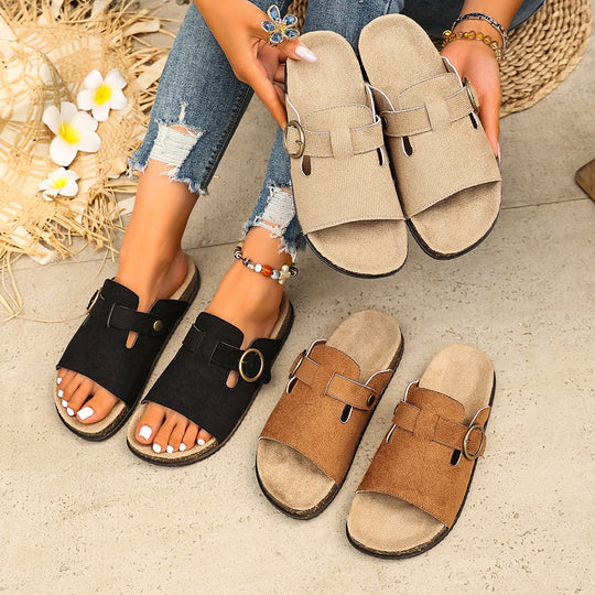 Damen Clogs mit verstellbarem Schnallenverschluss und atmungsaktivem Obermaterial EB