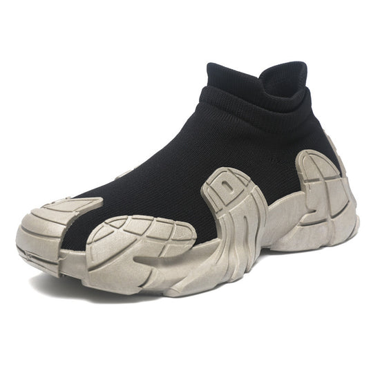 Unisex modische High-Top Sneakers mit elastischem Strick-Obermaterial EB