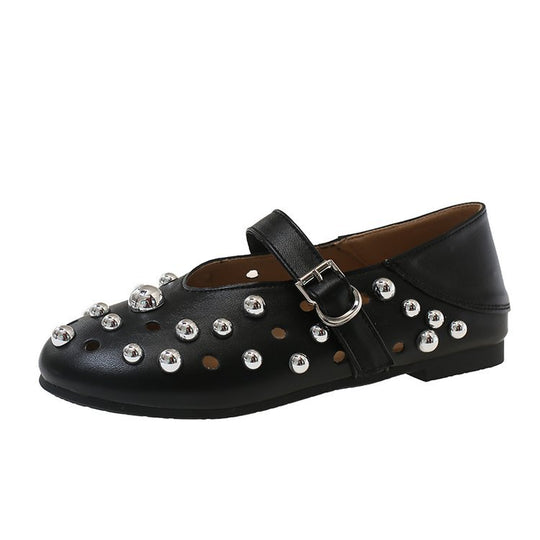 Damen elegante Ballerinas mit Schmuckdetails EB