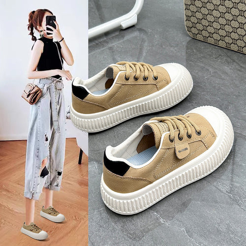 Damen modische Sneakers mit sportlichem Design und rutschfester Gummisohle EB