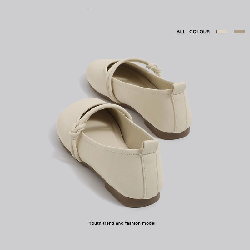 Damen Komfortable Ballerinas mit modischem Knotendesign EB