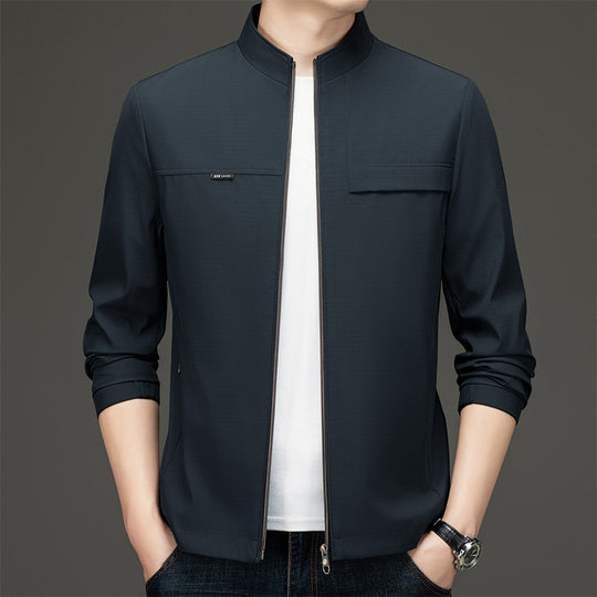 Herren elegante und sportliche Übergangsjacke mit Stehkragen EB