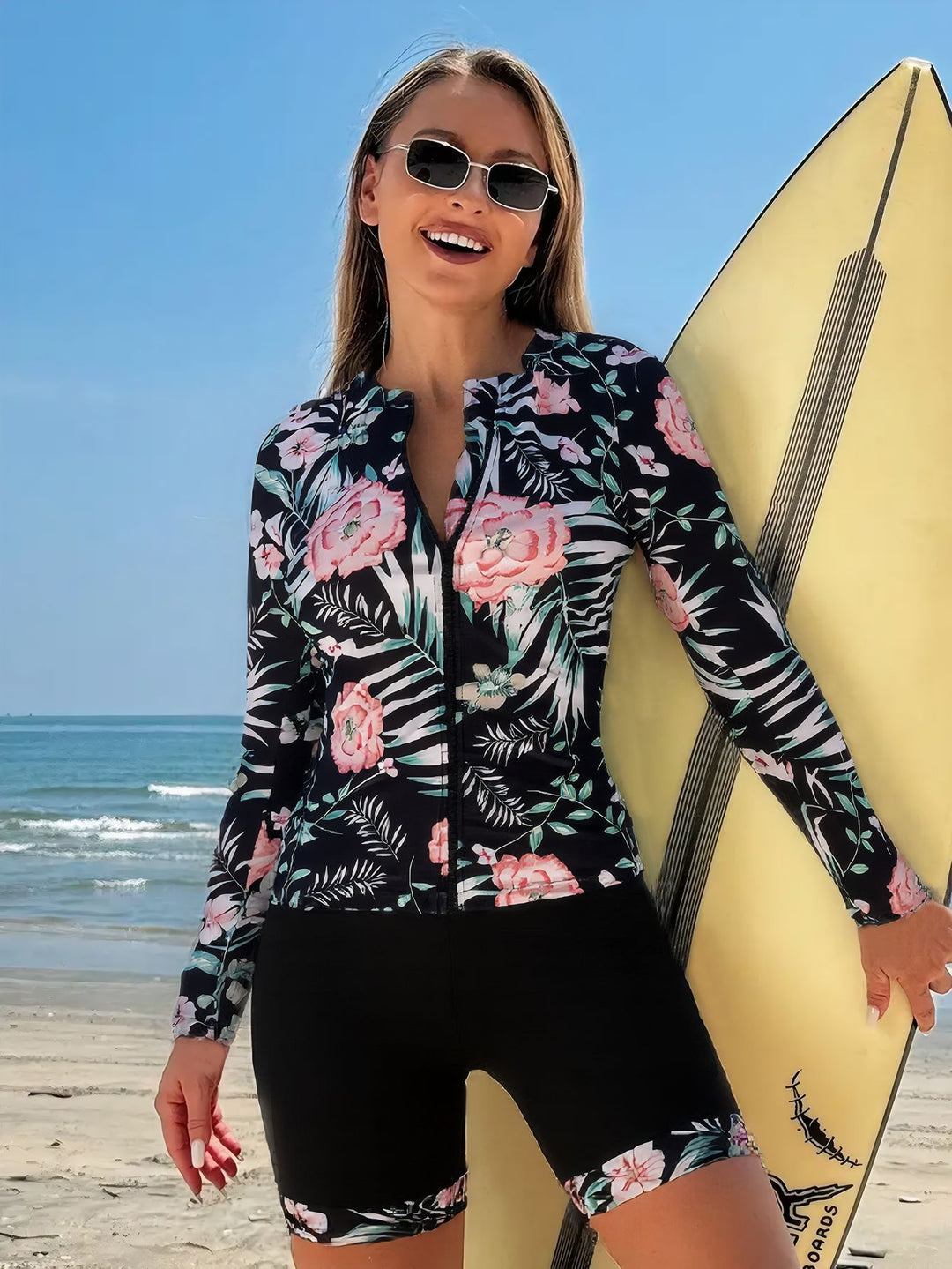 Damen Surfanzug mit floralem Design EB