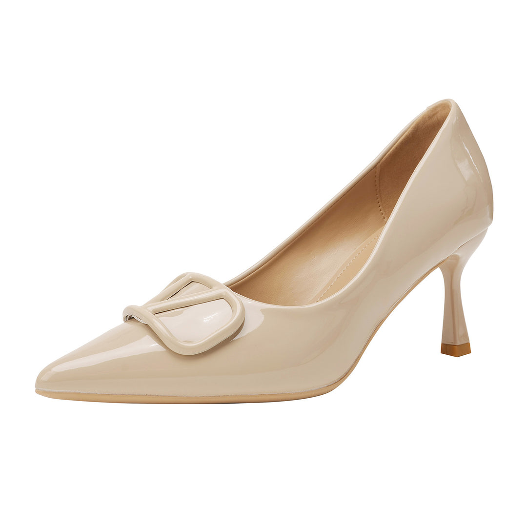 Damen stilvolle und elegante Pumps mit dekorativem Schleifenakzent EB