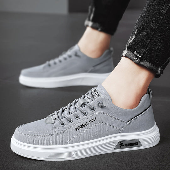 Unisex leichte Canvas-Sneaker mit erhöhtem Plateau-Laufsohle und atmungsaktivem Textiloberteil EB