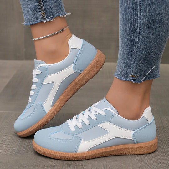 Damen Retro-inspirierte Schnür-Sneaker mit gepolstertem Komfortfußbett EB