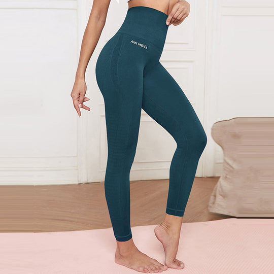 Damen Kompressions-Leggings mit hohem Bund und innovativer Struktur EB