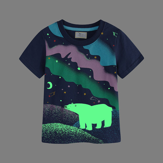 Jungen T-Shirt mit leuchtendem Bärenmotiv EB