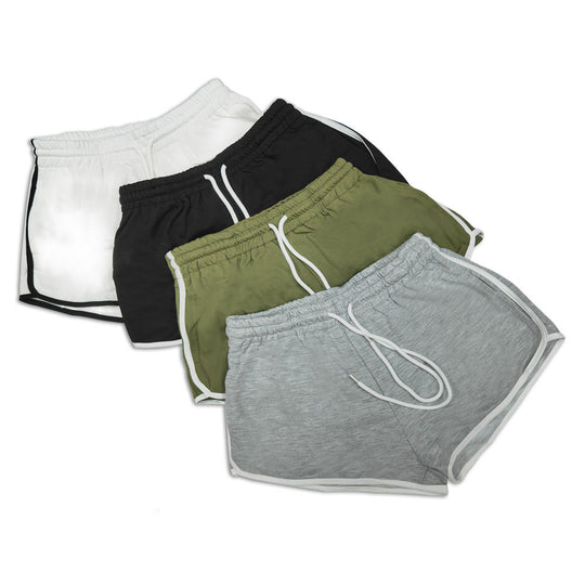 Damen Sportliche Shorts mit elastischem Bund und Kordelzug EB