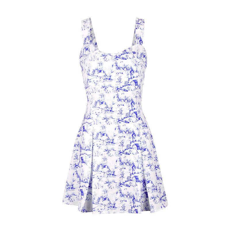 Damen Sommerliches A-Linien Kleid mit floralem Motiv EB