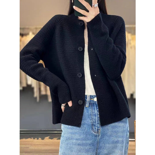 Damen Strickjacke mit besonderen Knopfdetails und strukturierter Maschenoptik EB