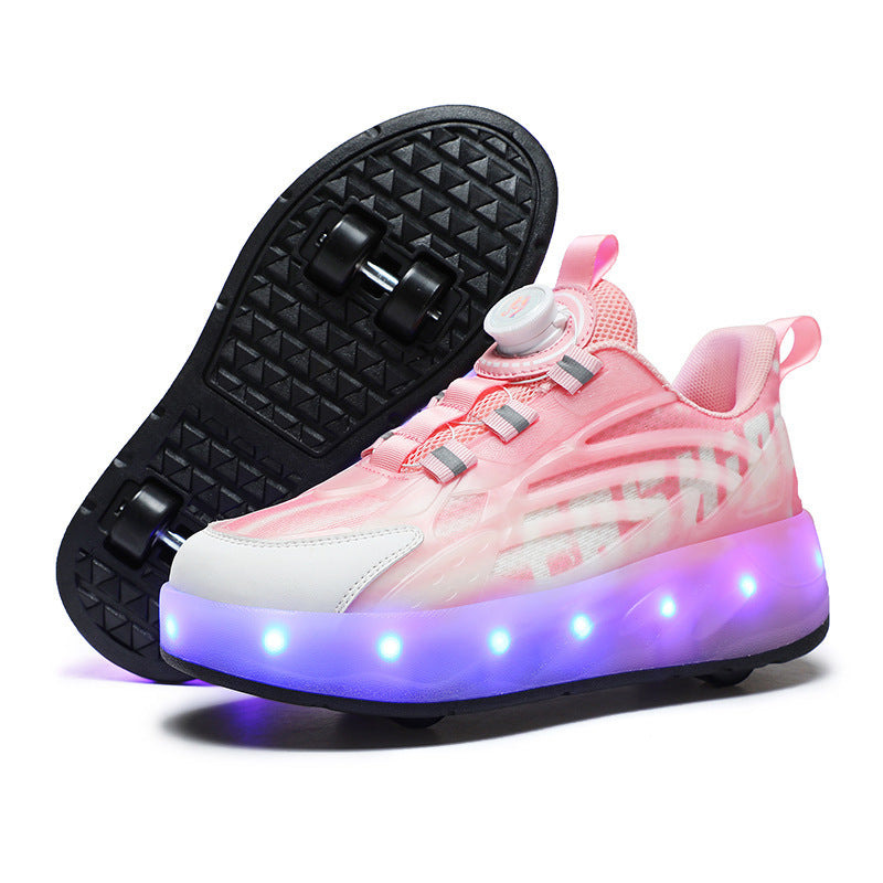 Damen LED Leuchtschuhe mit Rollerskate-Funktion und atmungsaktivem Obermaterial EB