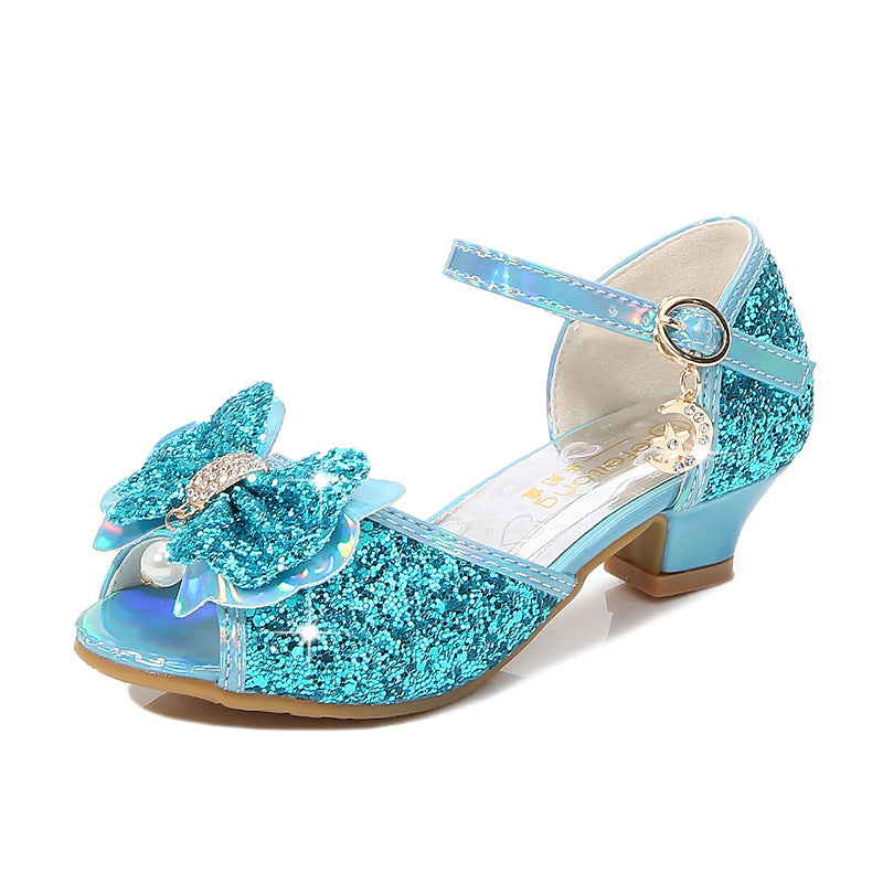 Mädchen Glitzernde Ballerinas mit Schleifenakzent EB