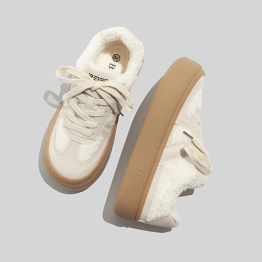 Damen Bequeme Sneaker mit kuscheligem Fleece-Futter und rutschfester Sohle EB