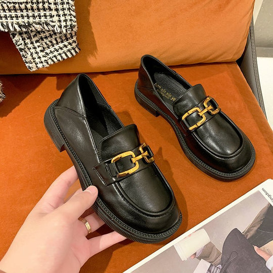 Damen elegante Mokassins mit modischem Riemen und rutschfester Sohle EB