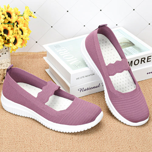 Damen Sportliche Slipper mit elastischem Bändchen EB