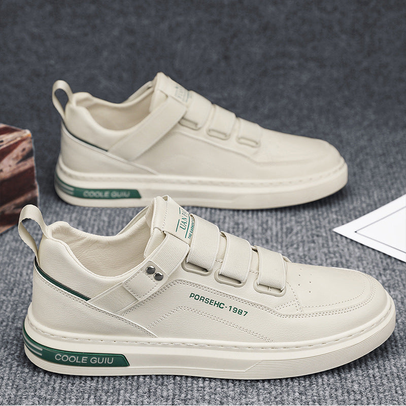 Damen Sportliche Veloursleder Sneakers mit praktischem Klettverschluss EB