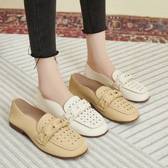 Damen Bequeme Mokassins mit modischem Schnallen-Design EB