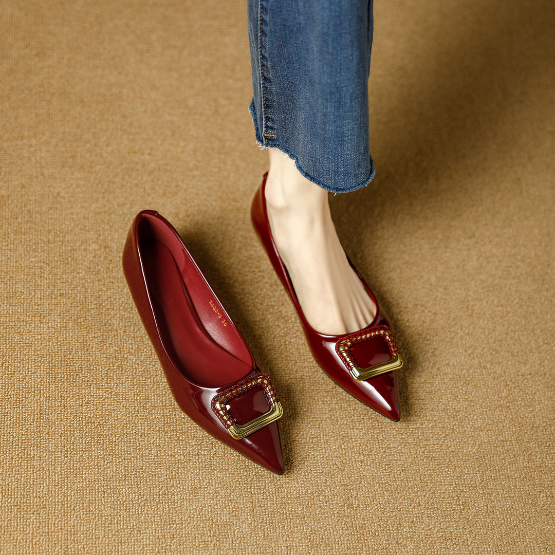 Damen elegante spitze Pumps mit dekorativem Schmuck EB