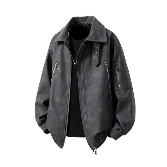 Herren Übergangsjacke mit innovativem Design und multifunktionalen Reißverschlusstaschen EB