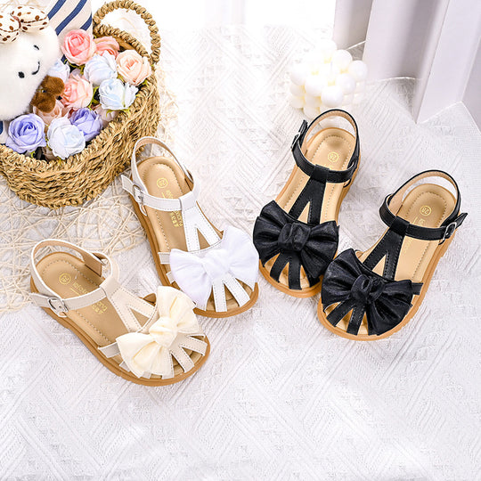 Mädchen Sandalen mit komfortablen Riemchen und großzügiger Schleifenapplikation EB