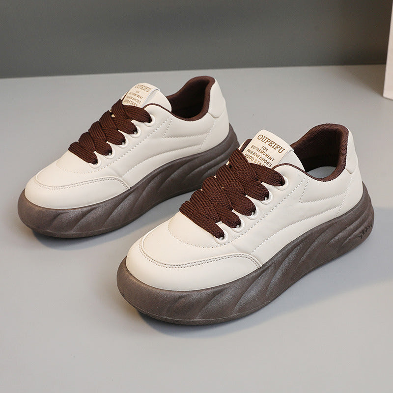 Damen modische Plateausneakers mit ergonomischer Dämpfung und atmungsaktiver Oberflächenstruktur EB