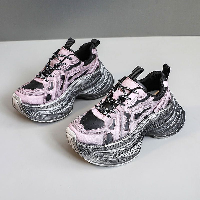 Damen Chunky Fashion Sneakers mit einzigartigem Profil und atmungsaktiver Oberfläche EB
