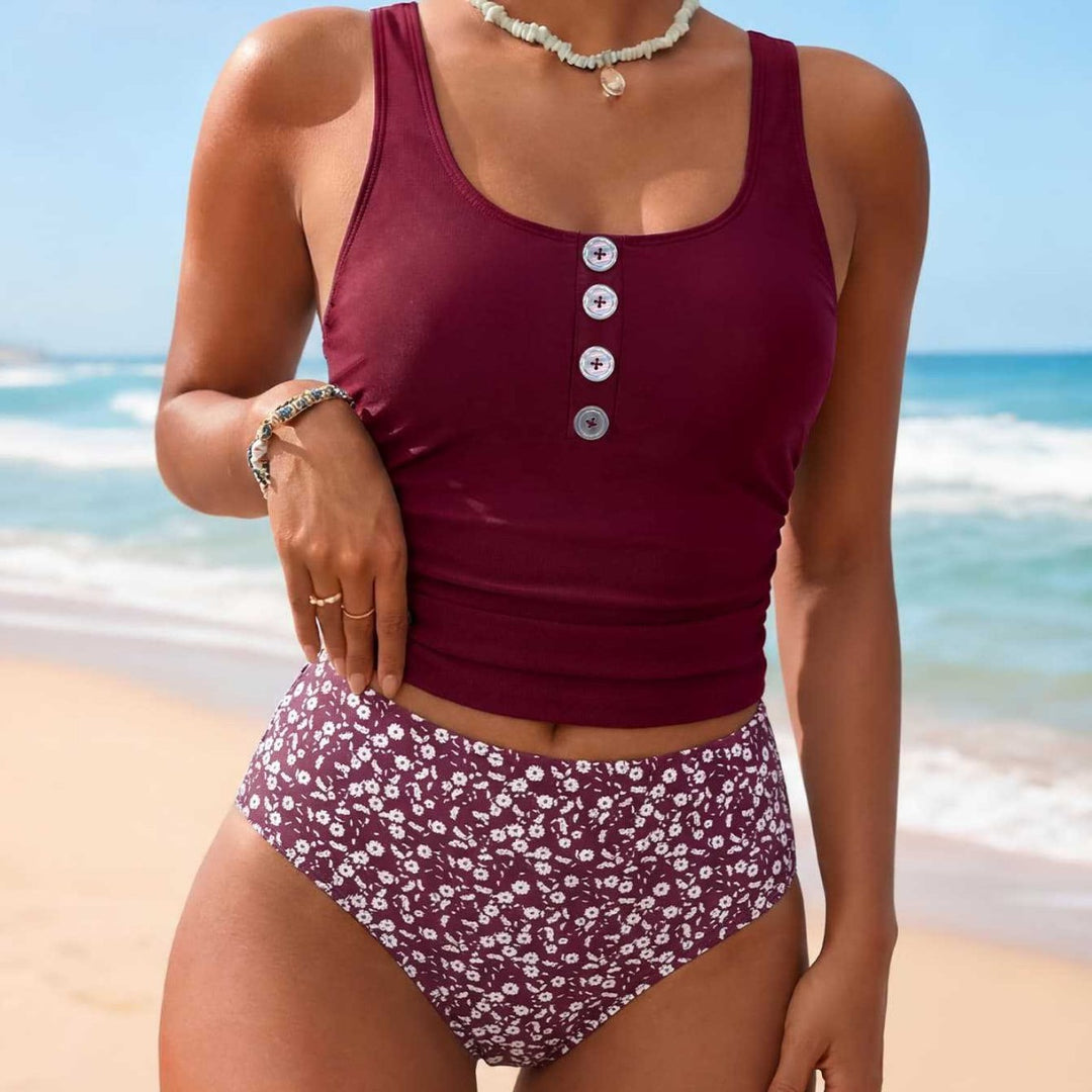 Damen Badeanzug mit floralem Design EB