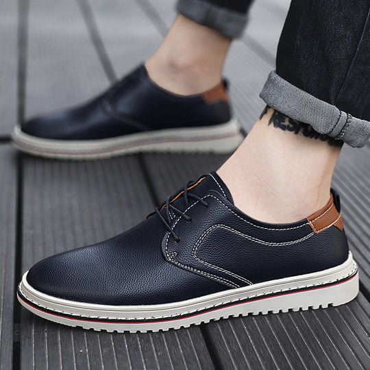 Herren Elegante Freizeit-Schnürschuhe aus hochwertigem Leder EB