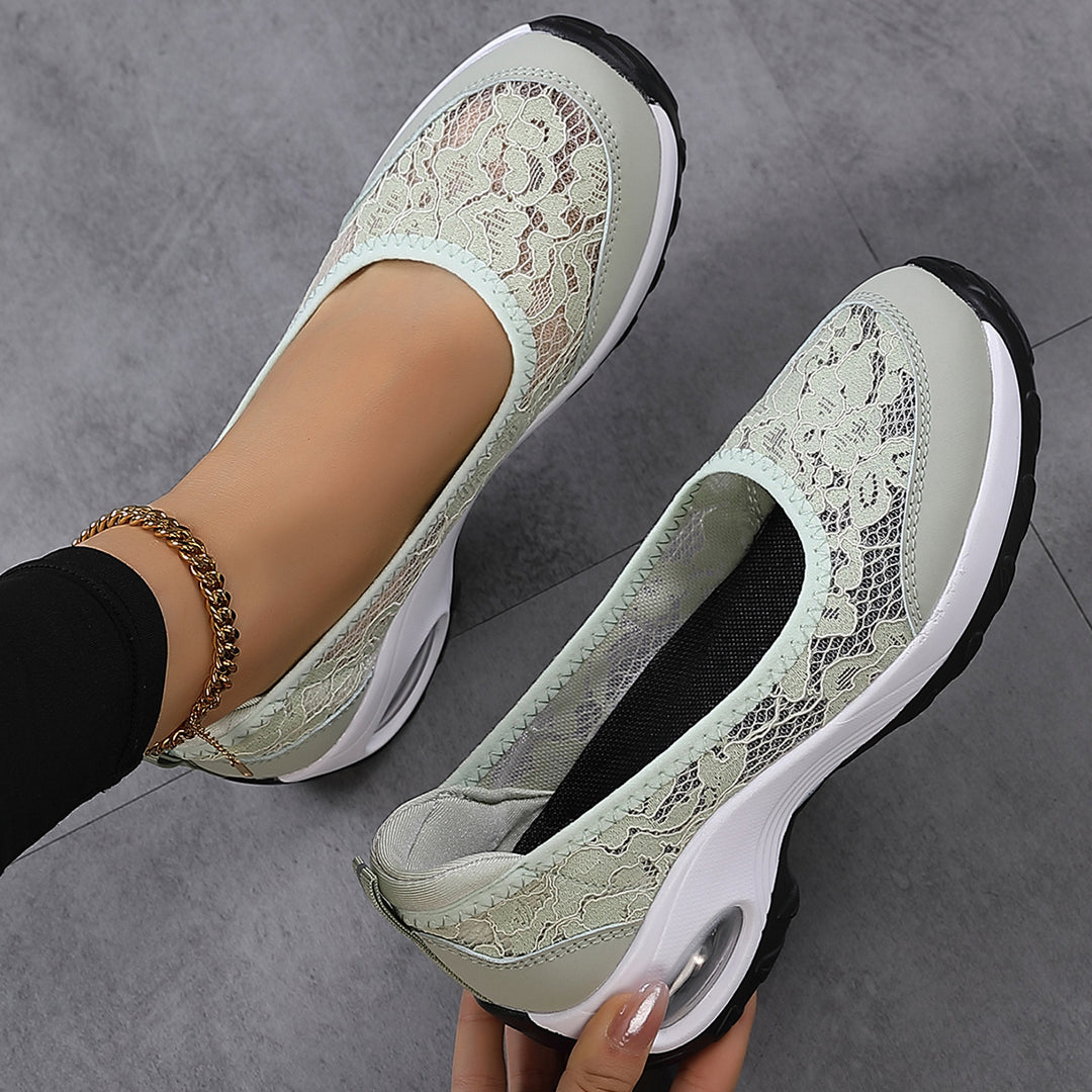 Damen Bunte Sneaker mit luftdurchlässiger Spitze EB