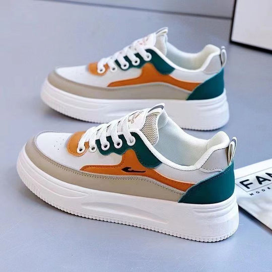 Damen Plattform Sneakers mit atmungsaktiver Obermaterialstruktur und rutschfester Sohle EB