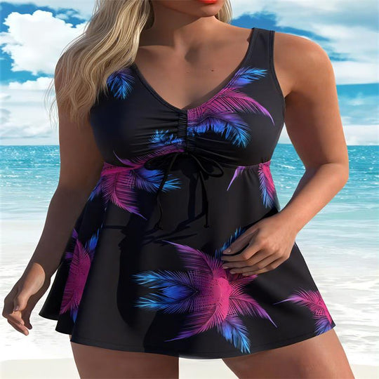 Damen tankini mit weiterem Schnitt und floralem Design EB