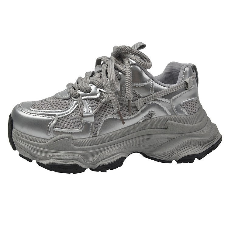 Damen Sportliche Chunky Sneakers mit rutschfester Sohle und atmungsaktivem Obermaterial EB