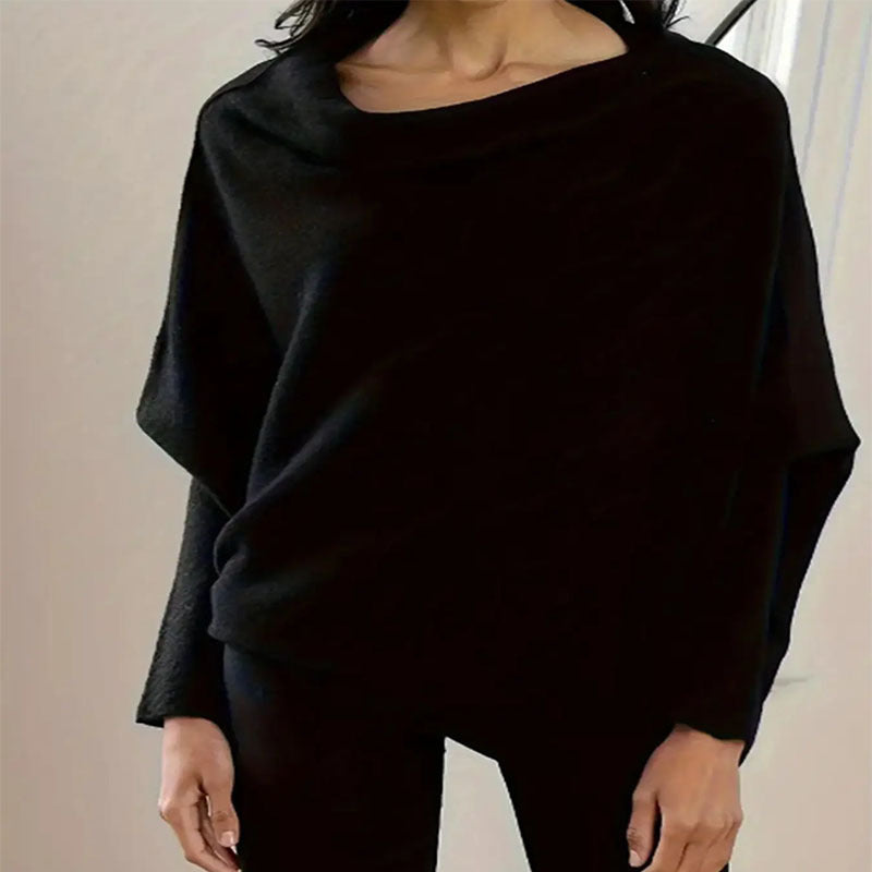 Damen lässiger Schal-Pullover EB