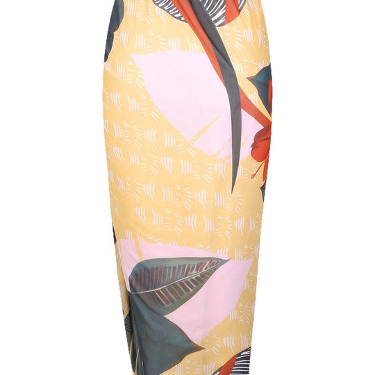 Damen Einteiliger Badeanzug mit elegantem Wickelrock EB