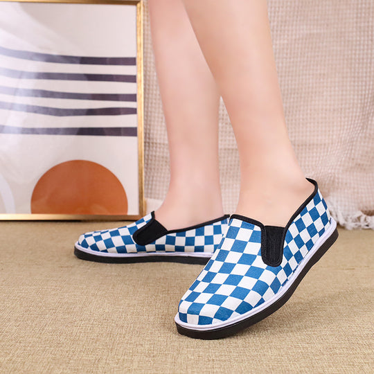 Damen Slip-On Sneaker mit Karomuster EB