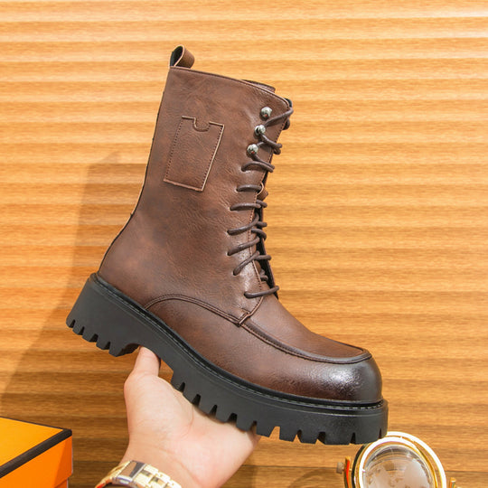 Damen Hohe Schnürboots mit rutschfester Sohle und robustem Obermaterial EB