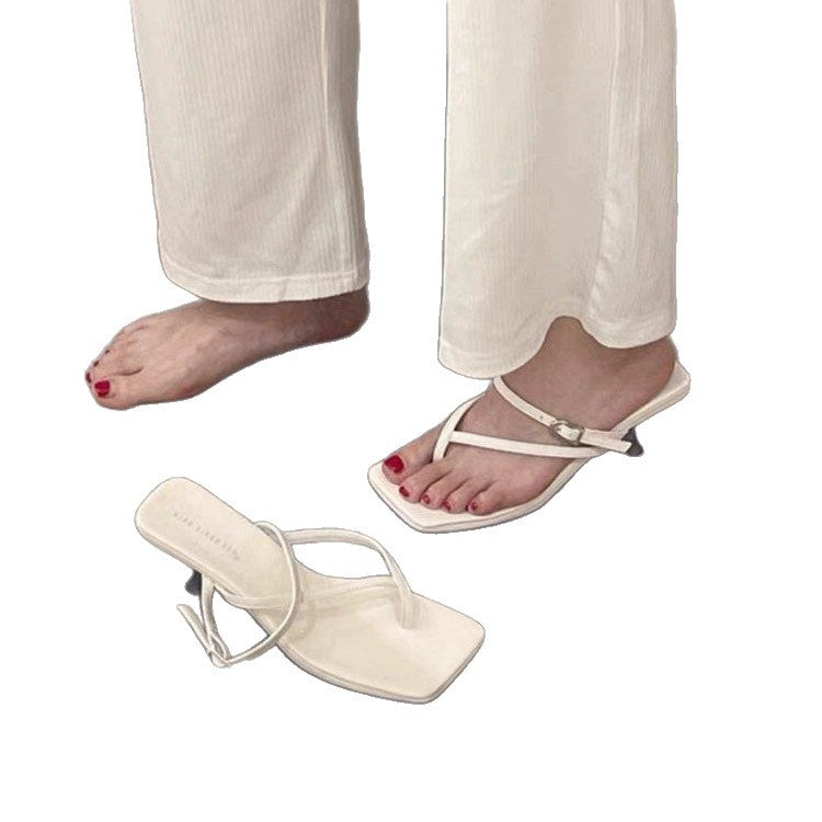 Damen elegante Zehentrenner mit modischem Riemchen-Design EB