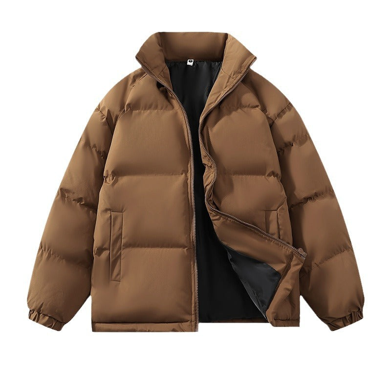 Herren warm gefütterte Winterjacke mit hohem Kragen und praktischem Reißverschluss EB