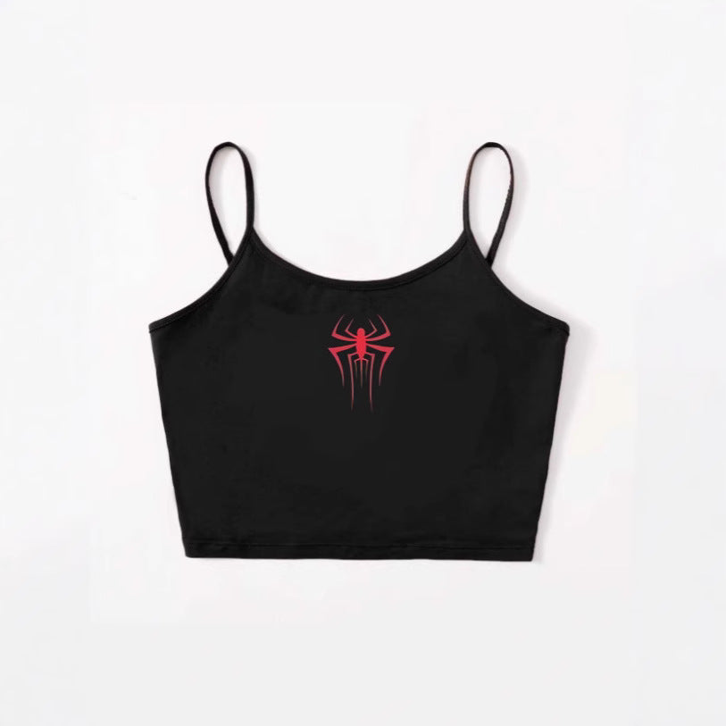 Damen Crop-Top mit kreativem Herz-Design EB