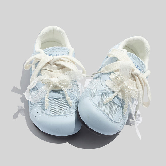 Damen Sportliche Sneakers mit innovativem Riemenanpassungssystem und atmungsaktiver Mesh-Oberfläche EB