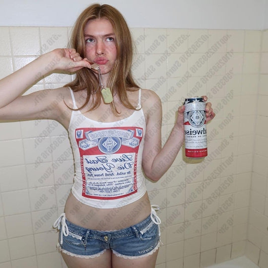 Damen ärmelloses Tanktop mit kreativem Druck EB